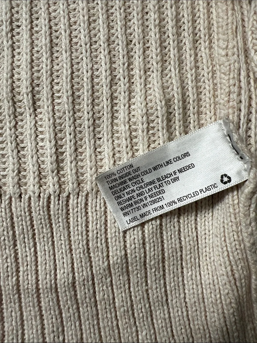 Universal Thread Ivory Open-Front Ribbed Cardigan - Picture 3 of 3